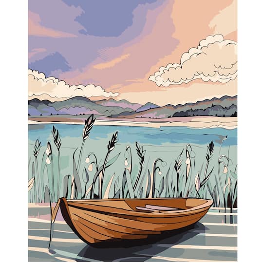 16" x 20" Boat on the Shore Paint-by-Number Kit by Artist's Loft®